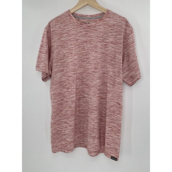 Eddie Bauer Red Heathered Short Sleeve Crew Neck T-Shirt Men’s Size‎ Large - Picture 1 of 8